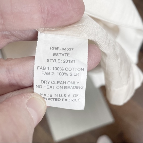 Anthropologie Burning Torch Hand Beaded Embellished Ivory Cotton Jacket Coat - Picture 12 of 13